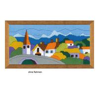 Conjunto de punto largo Riolis "Ciudad en las montañas", diseño de bordado dibuj
