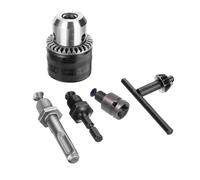 Conjunto de punzón de chuck de taladro, Convertidor de mandril de taladro sin llave de 1/2-20UNF, 1,5-13 mm, adaptador de cambio rápido, vástago de 1/4, hexagonal, cuadrado