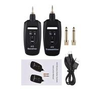 Conjunto de Receptor y Transmisor de Guitarra Inalámbrico de Alto Rendimiento Transmisión de Largo Alcance Plug-and-Play para Instrumentos de Viento de bajo Eléctrico Recargable Negro