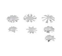 Conjunto de Recortador Borde Uñas Versátil (Plata A-G) - Cortador Línea Sonrisa Francés Acero Inoxidable 7pcs para Arte Uñas, Bricolaje, Salones y Hogar
