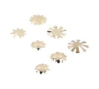 Conjunto de Recortador de Borde Uñas Versátil - Cortador Línea Sonrisa Francesa Acero Inoxidable 7pcs - para Arte Uñas Bricolaje, Salones y Uso en el Hogar, Plata (Oro A-G)