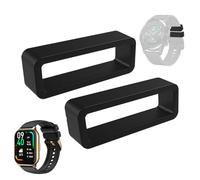 Conjunto De Reemplazo De Bucle De Brazo | Anillo De Ajuste De Silicona Accesorios De Reloj Inteligente | Protección De Doble Choque Con Un Cierre Seguro | 2 Set Band Keeper Para Pulseras De Reloj, Com