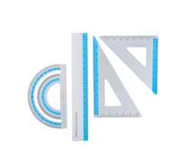 Conjunto de reglas de aluminio de múltiples funciones Proyectos de diseño creativo Dispositivo fuerte para dibujo técnico Medición básica Geometría del estudiante Esencial