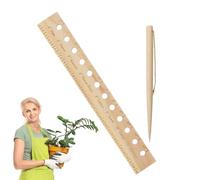 Conjunto de reglas de plantación - Regla de espaciado sostenible del jardín, regla de plantación de semillas, herramienta espaciadora con agujeros y dibbler de, modelo de jardín de, patrón de espacio