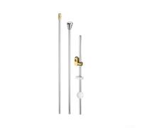 Conjunto de reparación de tapón de drenaje para fregadero con barra de bola central ajustable y conector de latón roscado para fregaderos estándar (17 mm)