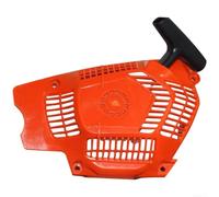 Conjunto de retroceso de cuerda de arranque naranja más panel lateral izquierdo y componente de chispa para motosierras H555 565 560xp Kit de pieza de repuesto (A)