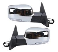 Conjunto De Retrovisor Lateral Puerta Coche Plegable Eléctricamente Con Doble Luz Y Calefacción Para Dodge Para Ram 1500 2500 3500 2013-2018 BLNETU(1 pair)
