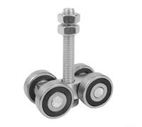 Conjunto de rodillo industrial de 4 ruedas con acero galvanizado, funcionamiento silencioso y acabado resistente a la corrosión, diseñado para canales de puntal de 1 5/8 pulgadas de ancho o más alto