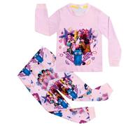 Conjunto de Ropa de casa con pantalón de Manga Larga para niña, Conjunto de Pijama Infantil con Estampado de Demonios de K-Pop,Style 1,130cm