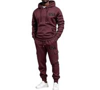 Conjunto de ropa de gimnasio para hombre, ropa deportiva Co-ord para | Conjunto de 2 piezas para el hogar, color azul real, pantalones deportivos, para otoño, chándal