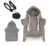 Conjunto de ropa de hurón, ropa de conejo, sudadera con capucha de hurón, disfraz para mascotas pequeñas, ropa de ardillas para mascotas con arnés, sudadera suave y cómoda y divertida, disfraz de