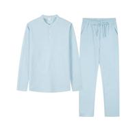 Conjunto de ropa de salón de 2 piezas para hombre, traje de jogging, camiseta de manga larga y pantalones de chándal con cordón, tren de dos piezas, transpirable, deportivo, traje deportivo para el