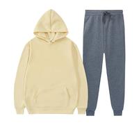 Conjunto de ropa deportiva para correr para hombre, conjunto de chándal para hombre, mujer, primavera, otoño, invierno, cálido, color sólido, ropa deportiva, 2 juegos de ropa deportiva de color sólido