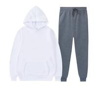 Conjunto de ropa deportiva para correr para hombre, conjunto de chándal para hombre, mujer, primavera, otoño, invierno, cálido, color sólido, ropa deportiva, 2 juegos de ropa deportiva de color sólido