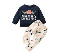 Conjunto de Ropa Infantil para Niño con Leggings Occidentales Pantalones Abrigados Traje Invierno 2 Piezas (A, 6-12 Months)