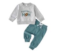 Conjunto de Ropa Infantil para Niño Sudadera con Capucha Manga Larga Estampado Béisbol y Pantalones Bolsillo Juego Informal Dos Piezas Bebé (Green, 6-9 Months)