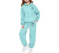 Conjunto de Ropa Infantil para niños Conjunto de Niña Sudadera con Capucha y Pantalón Estampado de Moderno Dos Piezas Ropa Cómoda para Jugar Diario y Tiempo Libre