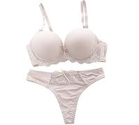 Conjunto de ropa interior con sujetador push up para mujer, divertido, seductor, picante, ultrafina, apasionada, ropa interior, lencería sexy para mujer, caqui, 75B