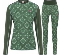 Conjunto de ropa interior de esquí Kari Traa Iselin, señora, verde oscuro