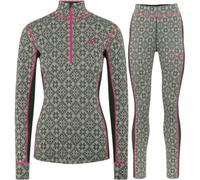 Conjunto de ropa interior de esquí Kari Traa Rose H/Z/Rose, mujer, verde