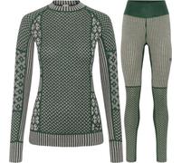 Conjunto de ropa interior de esquí Kari Traa Smekker, señora, verde oscuro