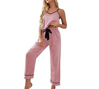 Conjunto de ropa interior de Navidad para mujer, 2 piezas, corbatas finas y rectas, pantalones, ropa para el hogar, interior, ropa base, trajes de regalo, B, S