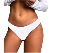 Conjunto de ropa interior genérico sexy lencería 1 correa baja cintura sexy mujer imprimir bragas lencería cuerpo blanco, blanco, L