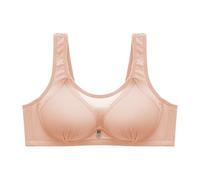 Conjunto de ropa interior para mujer y mujer, chaleco sin marco fino en la cubierta del sujetador de mamá, naranja, L