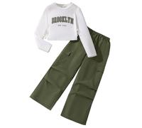 Conjunto de Ropa Niña Cortos Casual 2 Piezas Verano Girasol Camiseta Corta y Pantalones Deportivos Streetwear Moderno Manga para niños 1 a 6 años