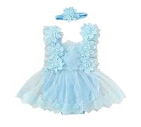 Conjunto de Ropa para Bebés y Niñas Princesa Tul Tutú Tutú Vestido de Manga Larga e Diadema para Fiesta de Cumpleaños Sesión de Fotos Bebés Volante de Encaje sin Espalda con Tocado
