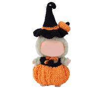 Conjunto de Ropa para Muñecas Halloween, Lindo Disfraz Calabaza y Sombrero de Bruja Coleccionistas y Exhibiciones Navideñas (Muñeca No Incluida)
