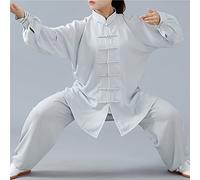 Conjunto de ropa unisex de Tai Chi, traje de Kung Fu de lino de algodón para entrenamiento, yoga y meditación, ajuste holgado, traje de artes marciales, 007, M