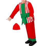 Conjunto de ropa verde para niñas | Kids Cosplay Costume | Christmas Kids Cosplay Accessories For Boys Girls Performance Events Holiday Family Photos Home School