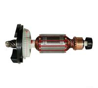 Conjunto de rotor con cepillos de carbono, rodamientos y engranajes compatibles con amoladoras angulares, diseñado para un reemplazo rápido y eficiente de componentes