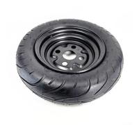 Conjunto de rueda sin cámara 3.50-6 para cuatro para ruedas, neumático de goma de alto agarre con núcleo de acero al carbono resistente (3.50-6 trasero)