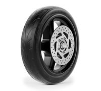 Conjunto de ruedas delanteras 10 x 2,5 compatible con Segway Ninebot F2 / F2 Plus / F2 Pro, ruedas delanteras completas de 10 pulgadas, con neumáticos de vacío y piezas originales del hub ABS (con