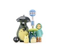 Conjunto de seis piezas de dibujos animados Mi vecino Totoro Muñeca Paisaje Decoración Colección