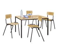Conjunto de sillas y mesa multiusos eurokraft basic, 1 mesa, 4 sillas