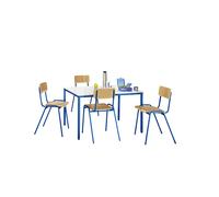 Conjunto de sillas y mesa multiusos eurokraft basic, 1 mesa, 4 sillas