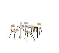Conjunto de sillas y mesa multiusos eurokraft basic, 1 mesa, 4 sillas
