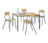 Conjunto de sillas y mesa multiusos eurokraft basic, 1 mesa, 4 sillas