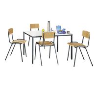 Conjunto de sillas y mesa multiusos eurokraft basic, 1 mesa, 4 sillas