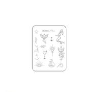 Conjunto De Símbolos Náuticos Y Sirena, Tatuaje Temporal, Pegatina Semipermanente Impermeable