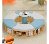 Conjunto de sofá y mesa de centro con librería, sofás con tarjetero, tela resistente a arañazos y resistente al desgaste, ideal for sala de estar infantil, clases de tutoría de jardín de infancia.(R)