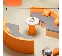 Conjunto de sofá y mesa de centro con librería, sofás con tarjetero, tela resistente a arañazos y resistente al desgaste, ideal for sala de estar infantil, clases de tutoría de jardín de infancia.(F)