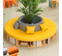 Conjunto de sofá y mesa de centro con librería, sofás con tarjetero, tela resistente a arañazos y resistente al desgaste, ideal for sala de estar infantil, clases de tutoría de jardín de infancia.(I)