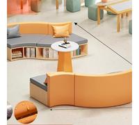 Conjunto de sofá y mesa de centro con librería, sofás con tarjetero, tela resistente a arañazos y resistente al desgaste, ideal for sala de estar infantil, clases de tutoría de jardín de infancia.(E)