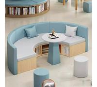 Conjunto de sofá y mesa de centro con librería, sofás con tarjetero, tela resistente a arañazos y resistente al desgaste, ideal for sala de estar infantil, clases de tutoría de jardín de infancia.(N)