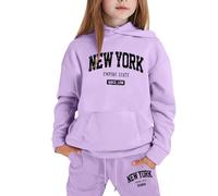 Conjunto de Sudadera con Capucha Estampada Moderna para niñas de 1 a 9 años con Instrucciones de fácil Cuidado.