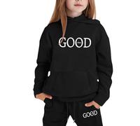 Conjunto de Sudadera con Capucha Estampada Moderna para niñas de 1 a 9 años con Instrucciones de fácil Cuidado.